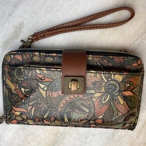 Floral Sakroots Wallet with Phone Compartment